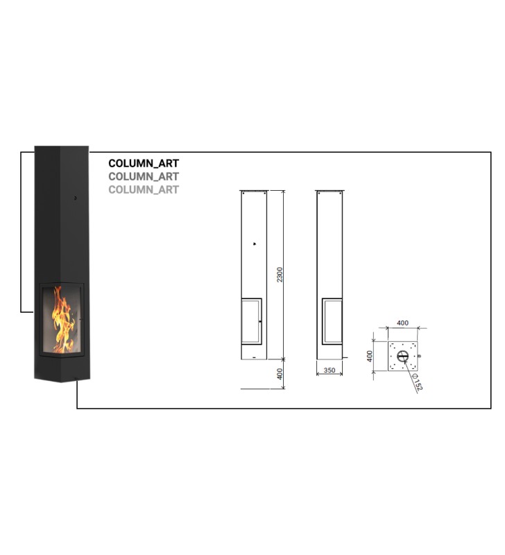 Piano di misurazione Traforart Column Art