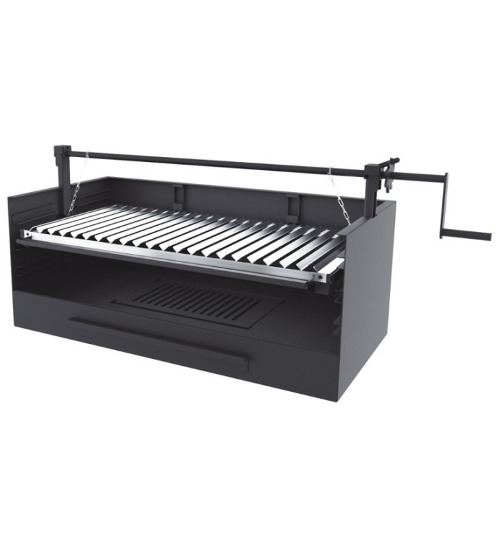 Houtskool- en houtbarbecue met FM-lift
