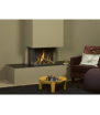 TRIMLINE 63 DB PANORAMA estándar con troncos (cristal 3 lados) Chimenea de Gas Thermocet