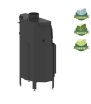 Aquasystem ALAQS 68×53S-D chimenea calefactora Hitze