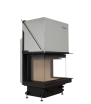 Crystal 90 premium chimenea de leña con puerta escamoteable A Caminetti