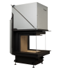 Camino a legna Crystal 3D 50/50 Premium con porta a scomparsa di Caminetti