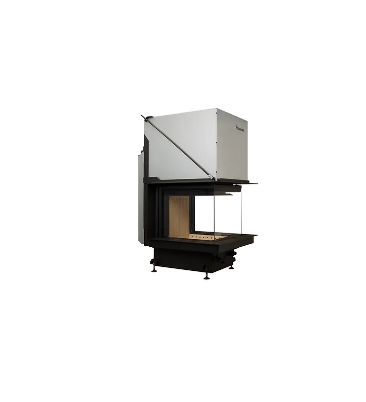 Crystal 3D 50/70 premium houtkachel met intrekbare deur A Caminetti