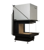 Caminetto a legna premium Crystal 3D 50/70 con porta a scomparsa A Caminetti