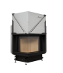 Quattro 70 L Premium Chimenea de leña con puerta escamoteable A Caminetti