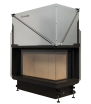 Quattro 90 R premium Chimenea de leña con puerta escamoteable A Caminetti