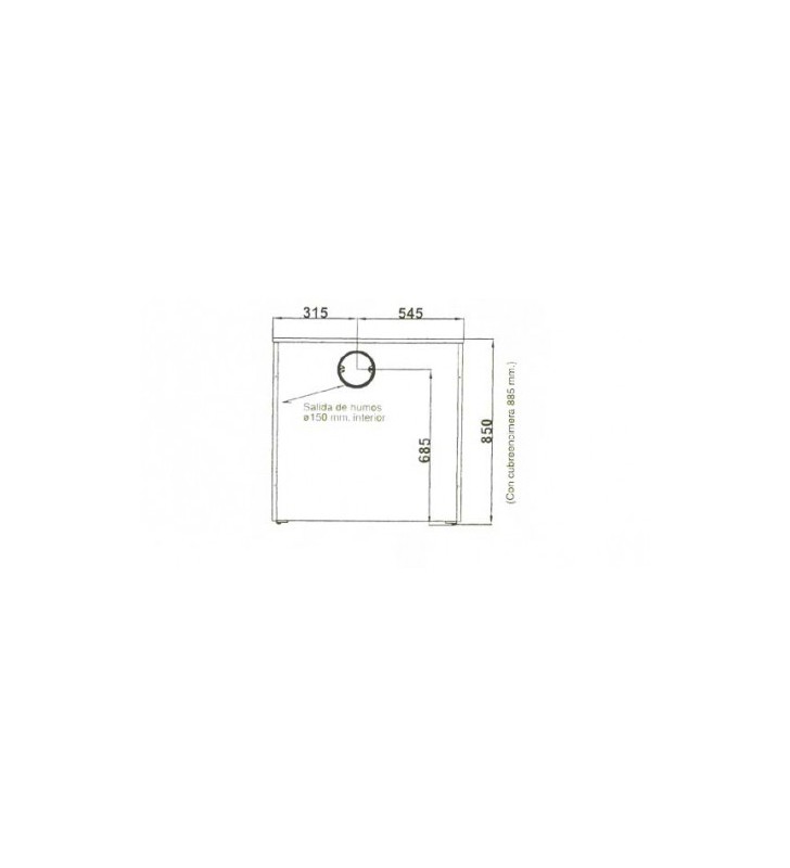 Plano de medidas Hergom L-07/90 CC SE (Calefactora)